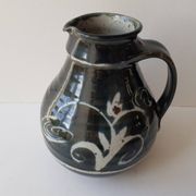 Glazed ceramic pitcher Signature identified signed Sceugau Coliutu