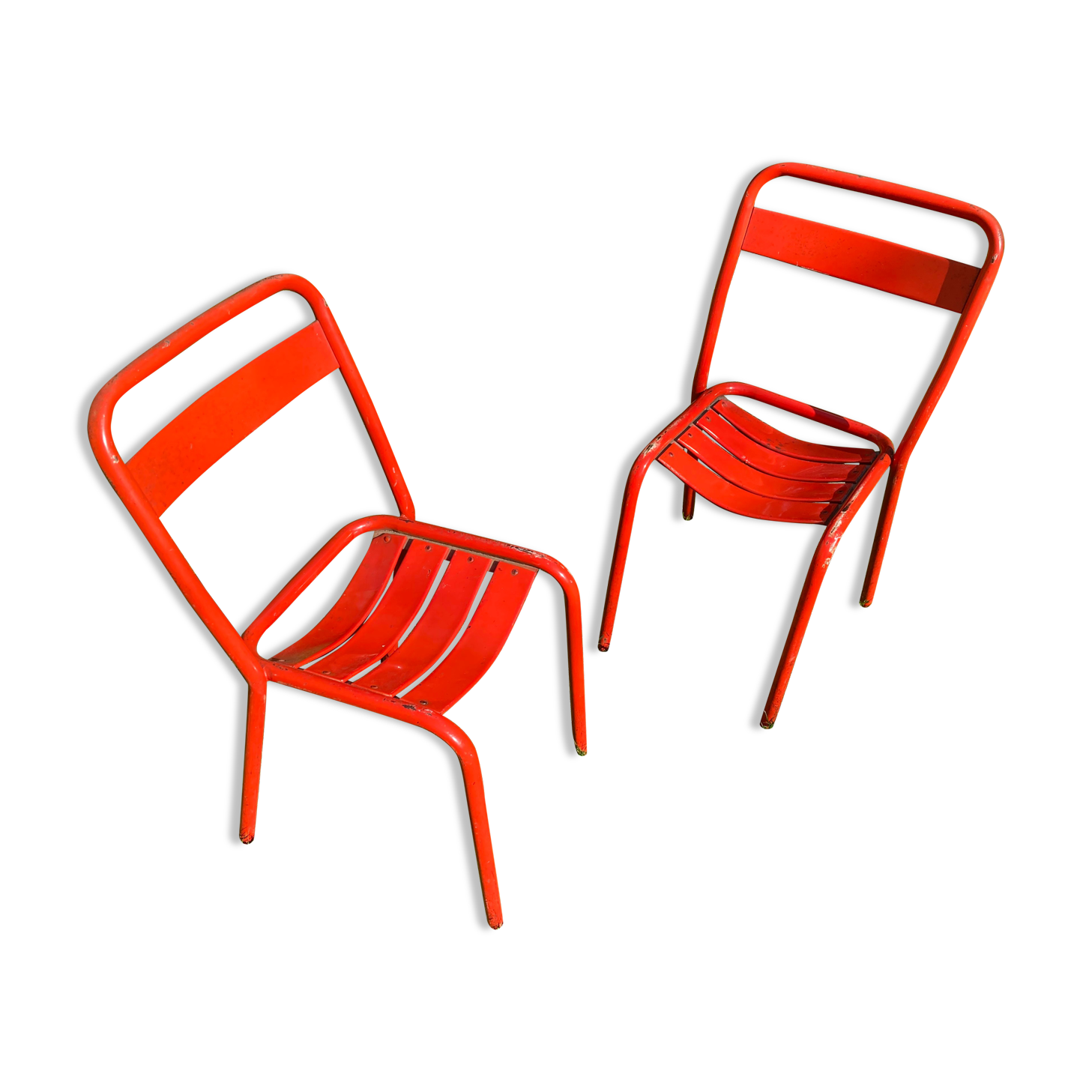 Pair of Tolix T1 chairs