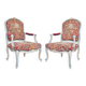 Pair of Louis XV style cabriolet armchairs