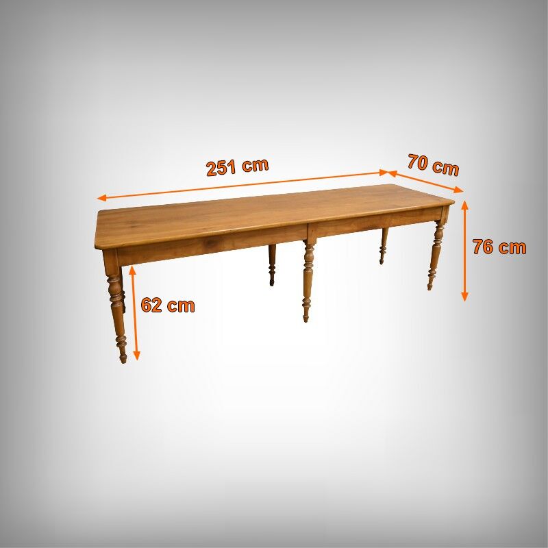 Table de ferme en merisier – fin XIXe