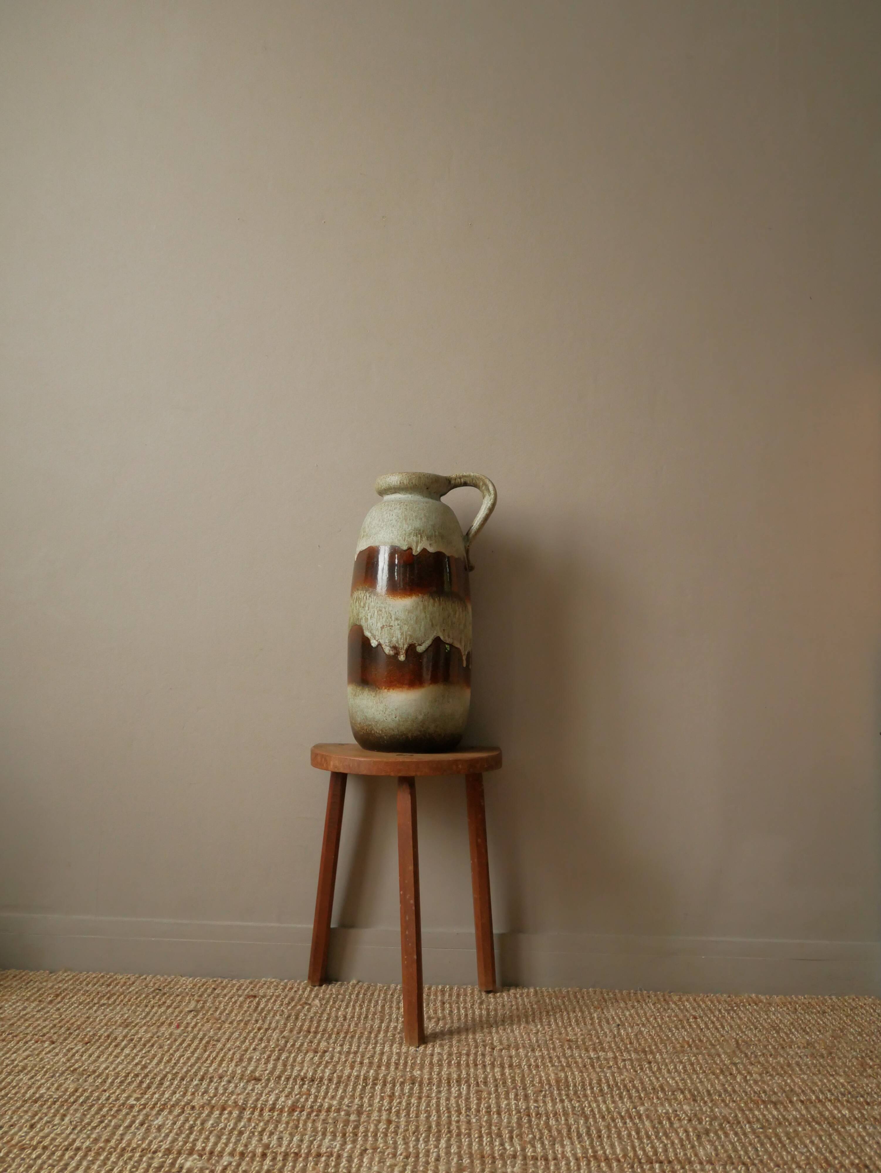 Vintage floor vase German ceramic West Germany Scandinavian decorative object