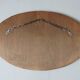Beveled wall mirror, oval, on wood, with chain Art Deco years 30 40