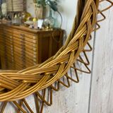 Wicker sun mirror