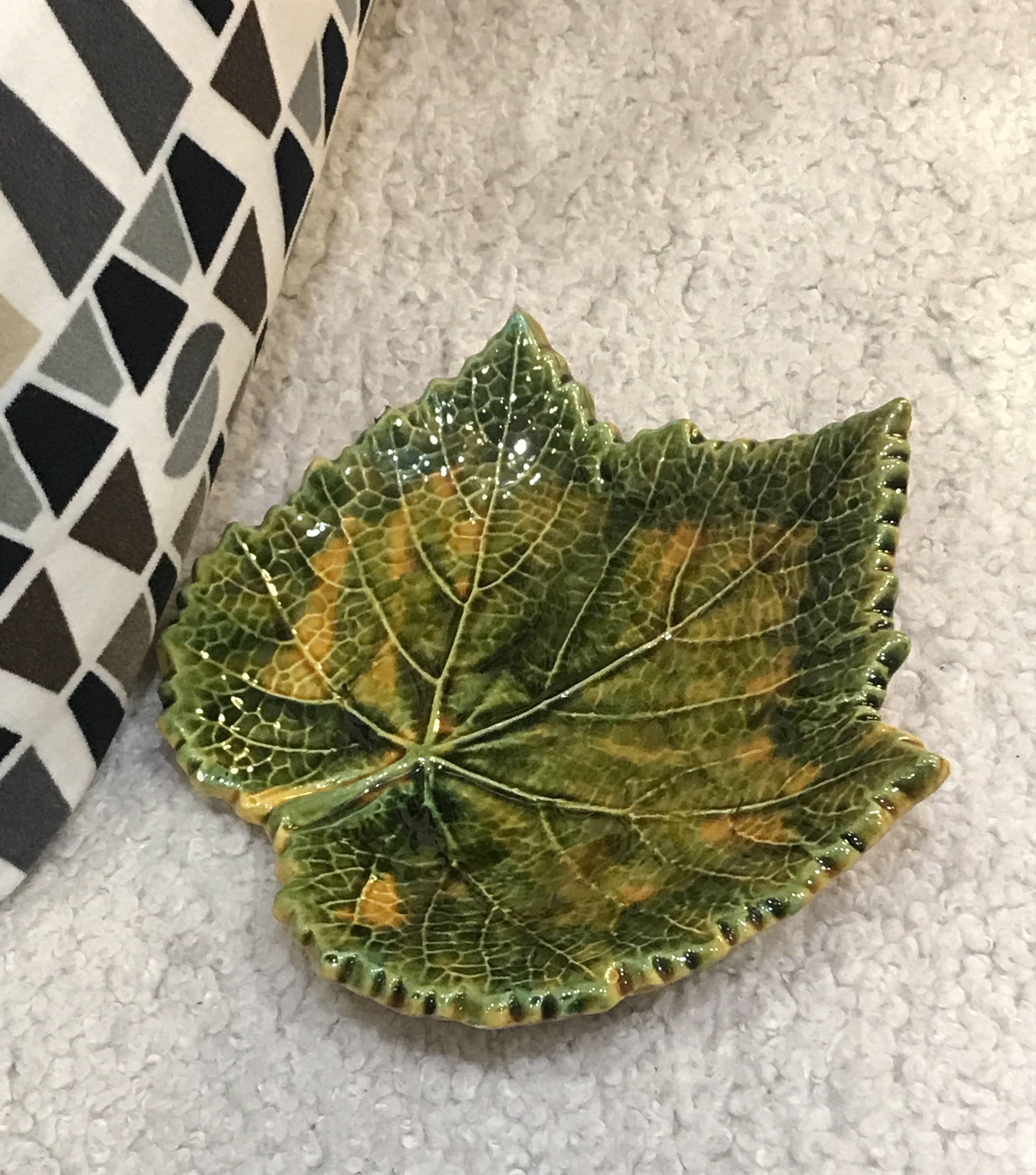 Vallauris ceramic leaf