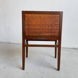 Wilhelm Schmidt Oak and Cane Armchair for Prag-Rudniker Wickerwork, c. 1902