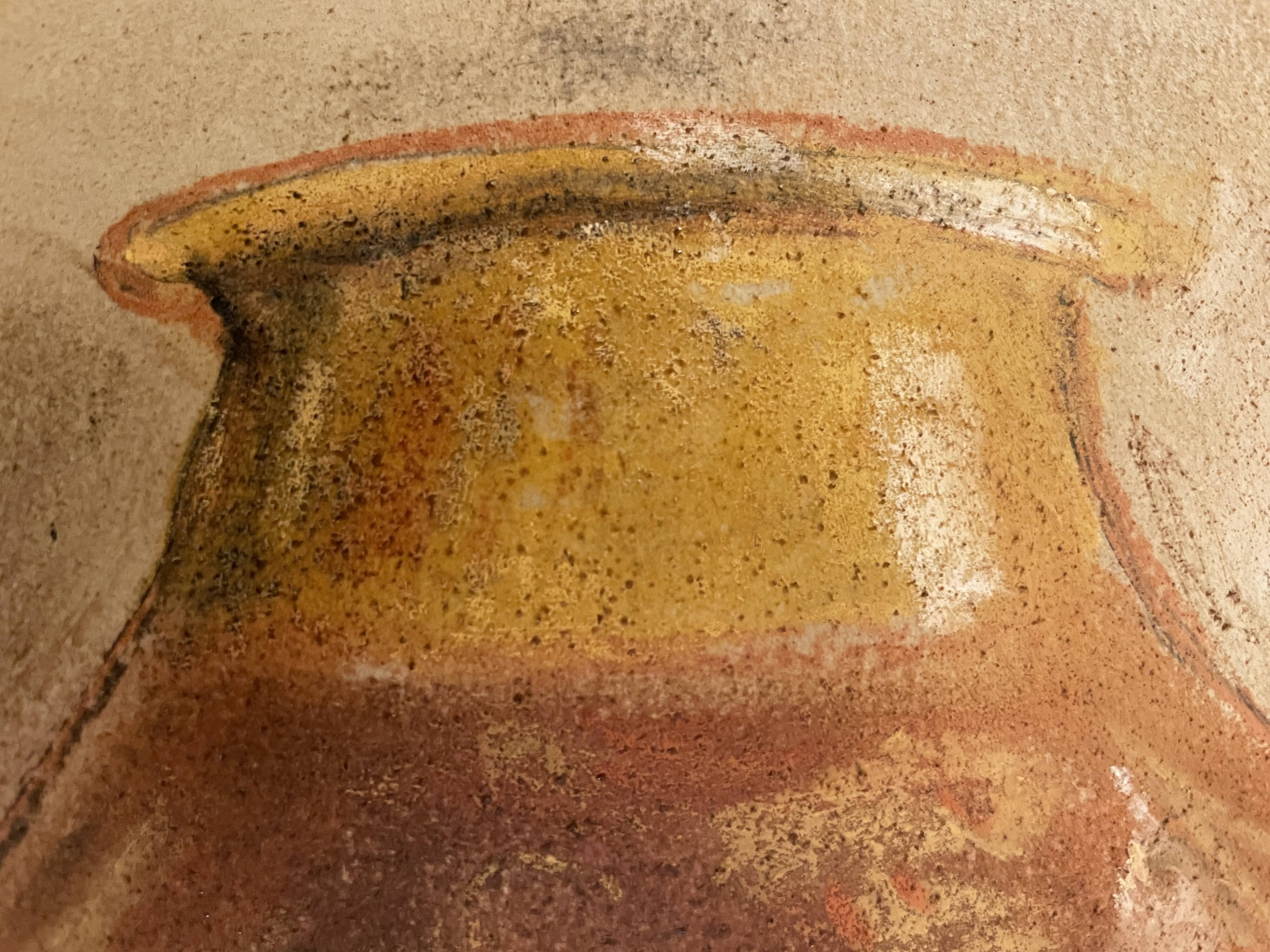 Painting signed pastel still life “Provençal jar”