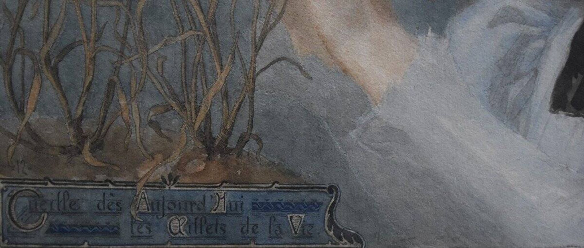 Gustave Riquet (1866-1938) The Carnations of Life, 1898 Watercolour Signed