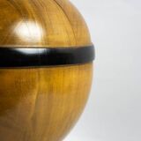 Turned wooden ball lamp base