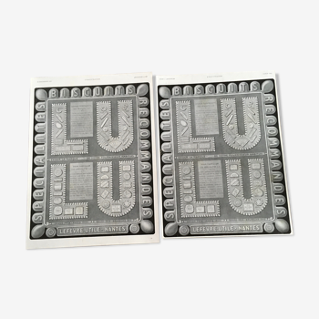 Lot 2 advertisements Biscuits Lu 30