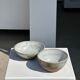Duo of small brown bowls and speckled glazed ceramic (1top + 1bottom)