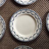 Series of 9 plates Terre de fer