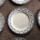 Series of 9 plates Terre de fer