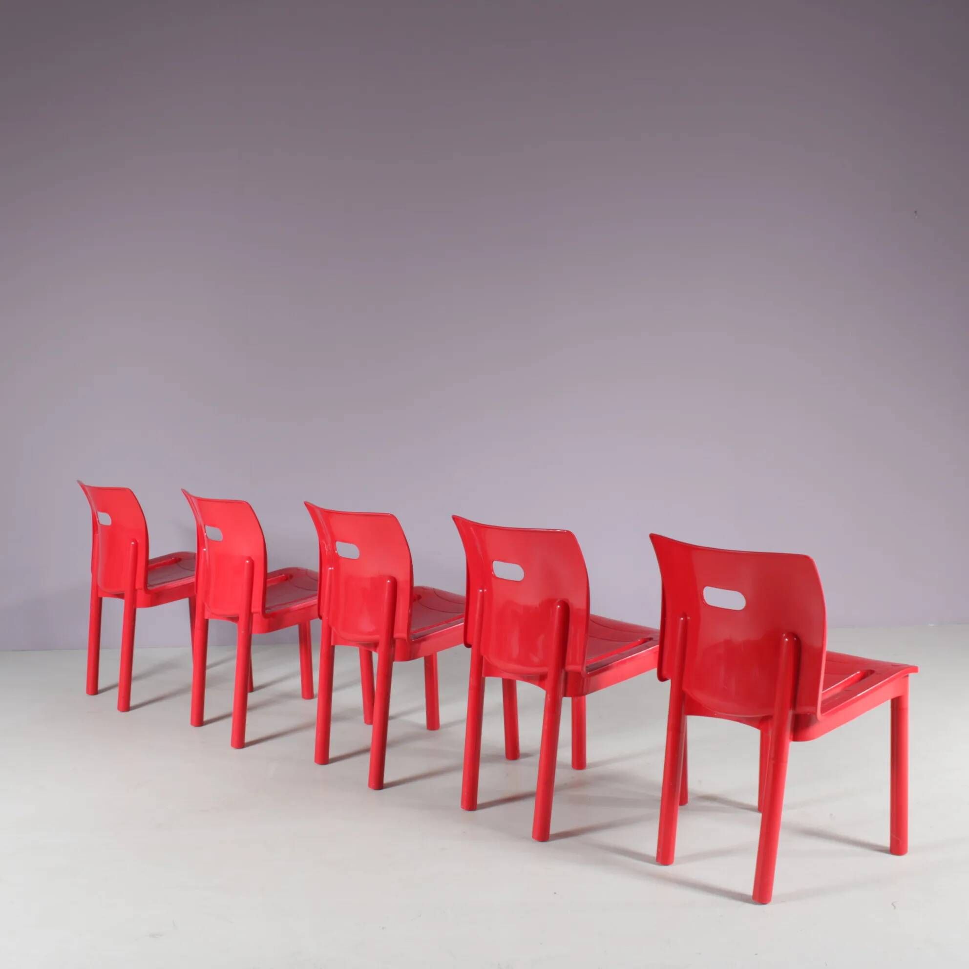 1980s “4870” chairs by Anna Castelli Ferrieri for Kartell, Italy