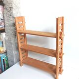 Vintage brutalist solid wood shelf
