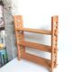 Vintage brutalist solid wood shelf