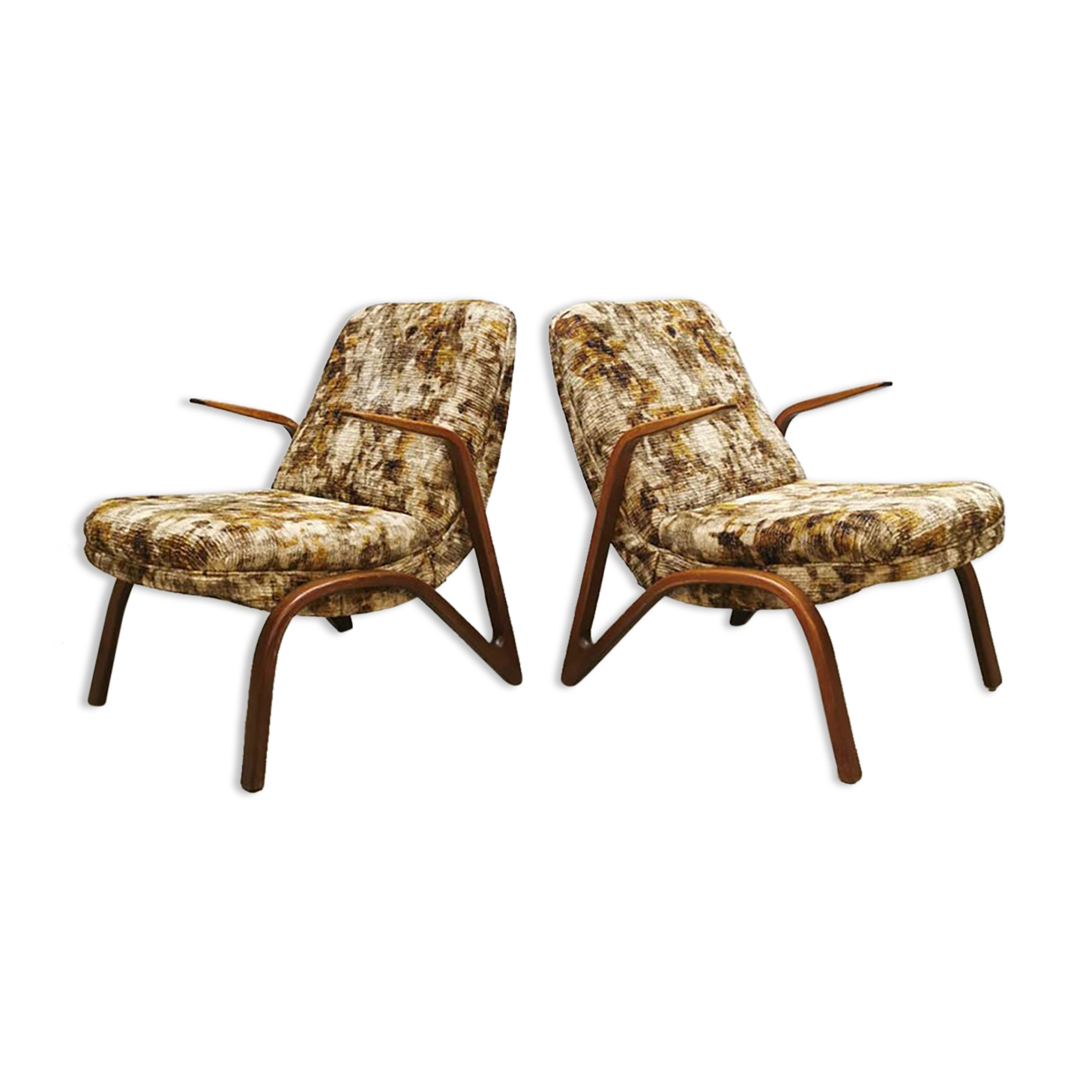 Midcentury modern arm chairs ‘hairpin legs’