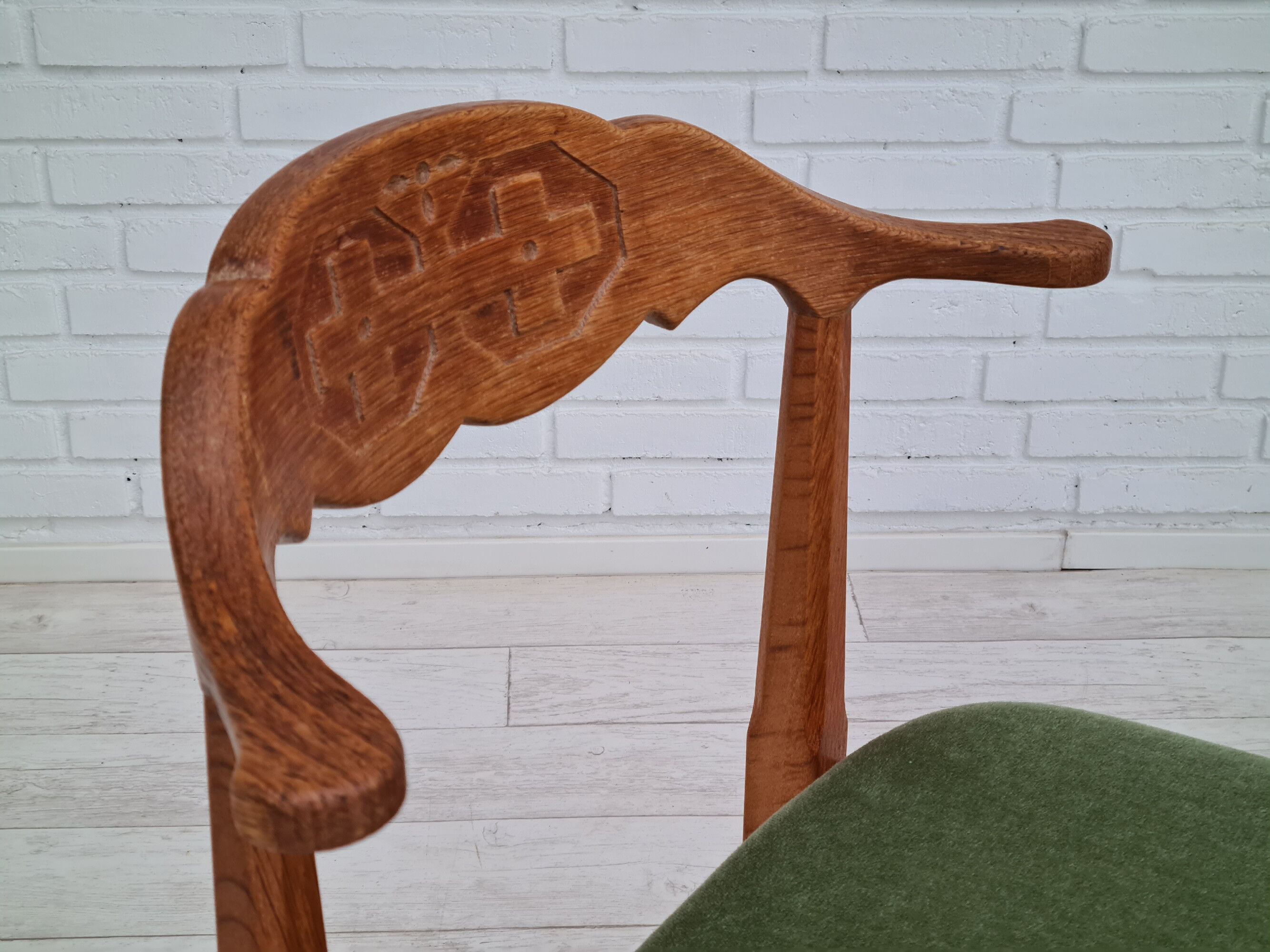 Danish design by Henning Kjærnulf, set of dining chairs, solid oak 70