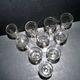Portieux? Set of 10 cut glass champagne flutes from 1900 bistro.