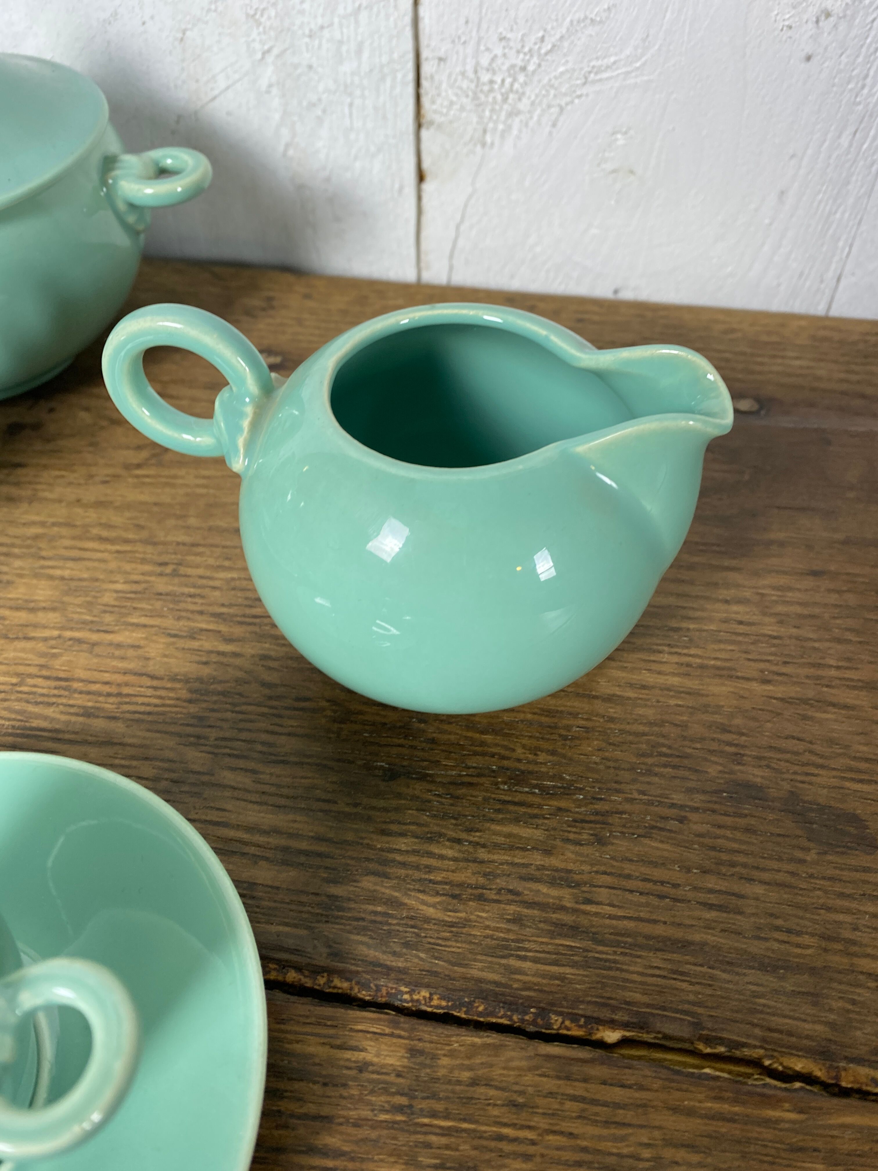 Celadon green coffee service