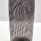 Vase Bouteille en Verre de Murano Noir "Mezza Filigrana" par Dino Martens pour Aureliano Toso