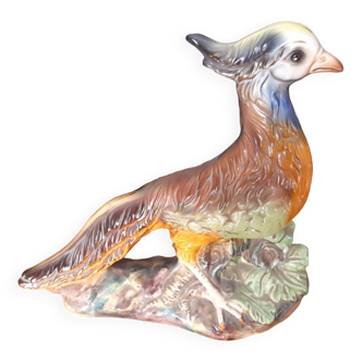 Pheasant decoration italian barbotine