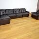 Salon modulable en cuir vintage 1970 / 1980