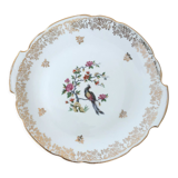 Plat à gâteau en porcelaine oiseau de paradis