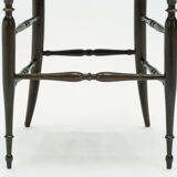 Set of 4 chairs Campanino Chiavari walnut by Fratelli Levaggi 1950