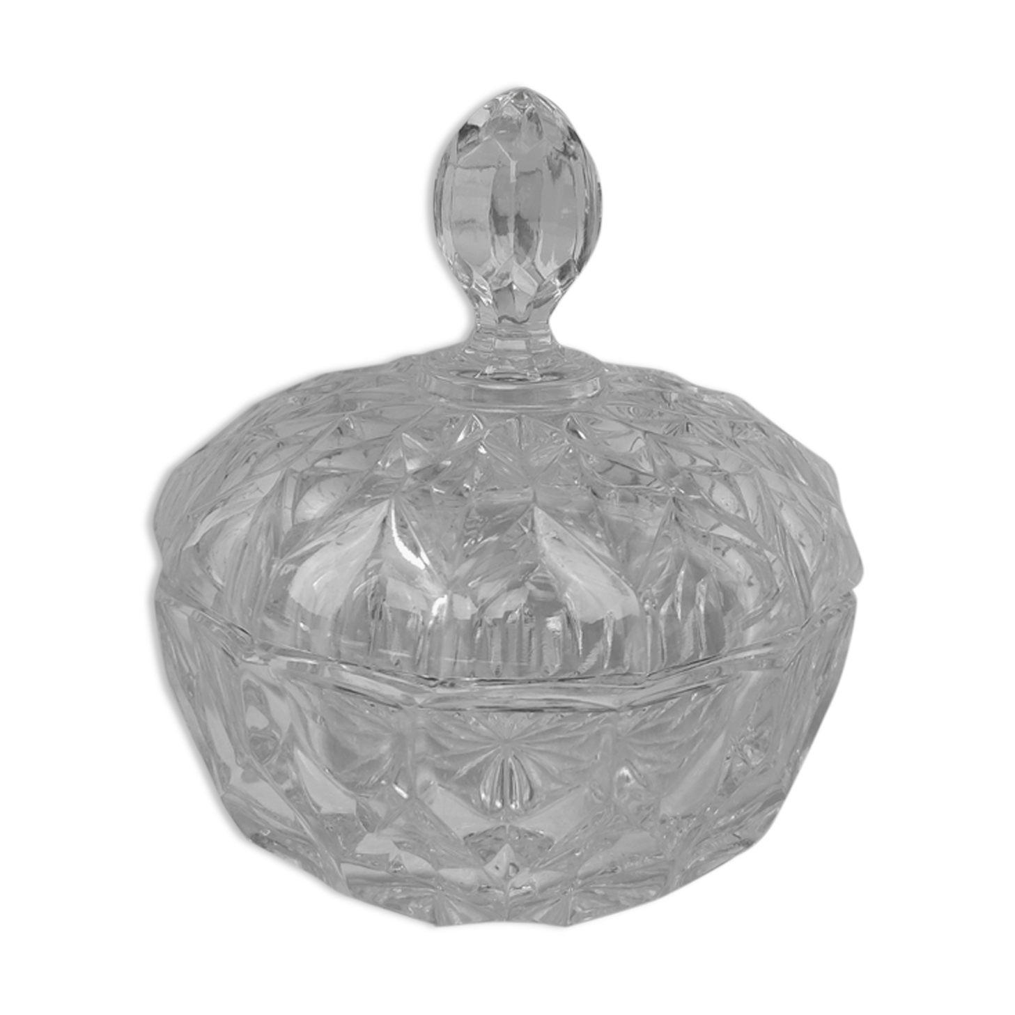 Cut crystal sugar bonbonnière