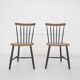Set of two spindle back chairs by Billund, Denmark 1960's