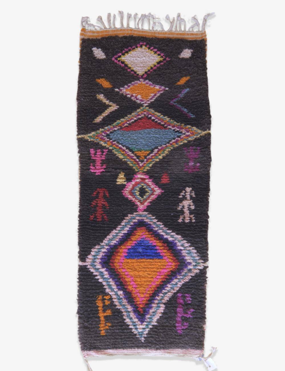 Colorful Berber Rug - 219 x 88 cm