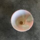 Vase soliflore in enamelled opaline decoration of pearly patterns 20 cm