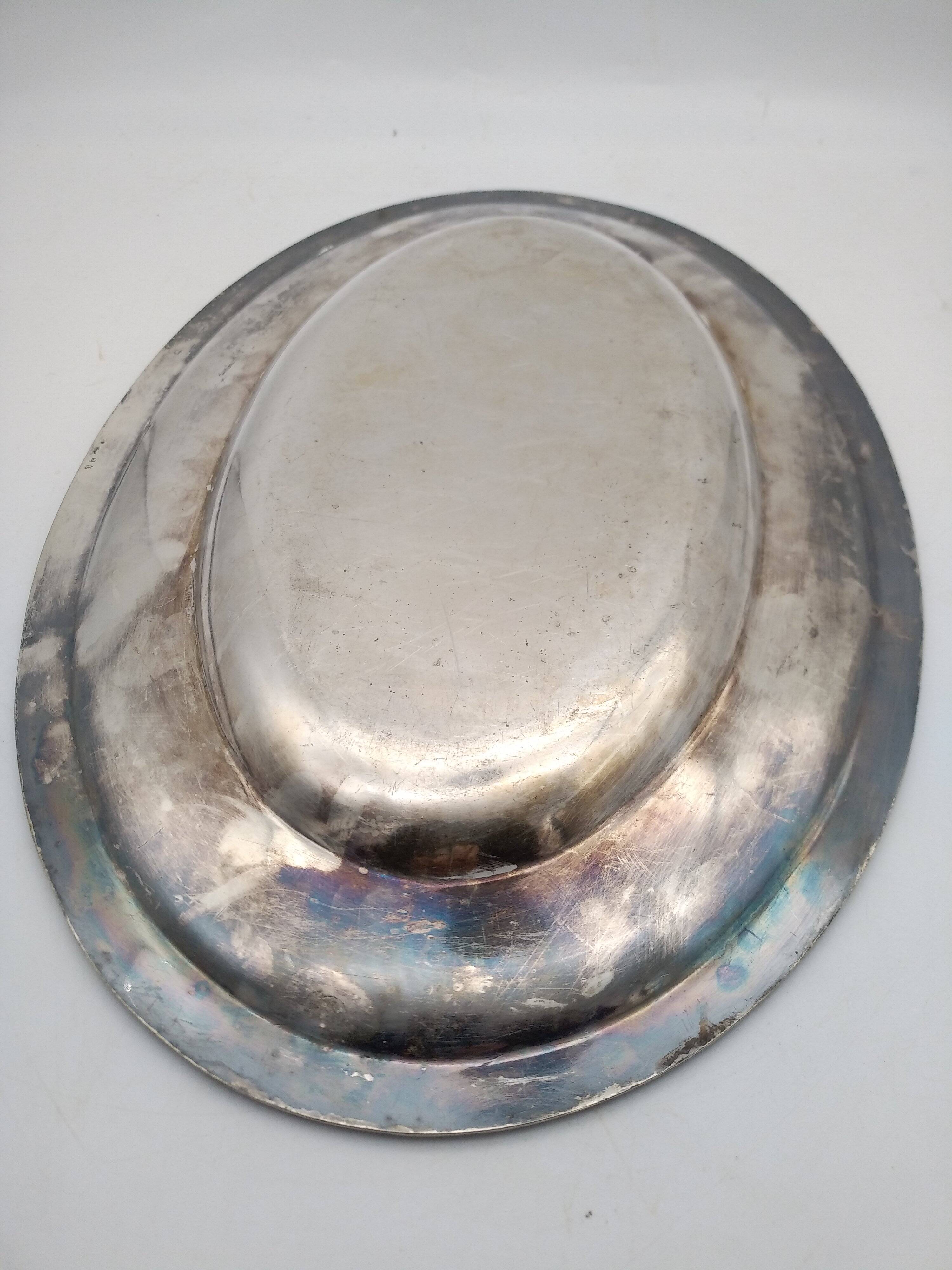 Silver metal tray. Art deco. Armand Frénais