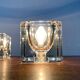 Vintage German glass cube table lamps TA 14 by Peill & Putzler, 1970s, set of 2.