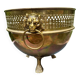 Brass lion jardinière Art Nouveau