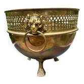 Jardinière en laiton lion Art Nouveau