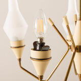 Italian mid-century chandelier in brass, 1950s