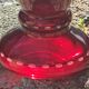 Old engraved red crystal vase