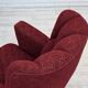 1960s, Danish armchair, original red furniture fabric.