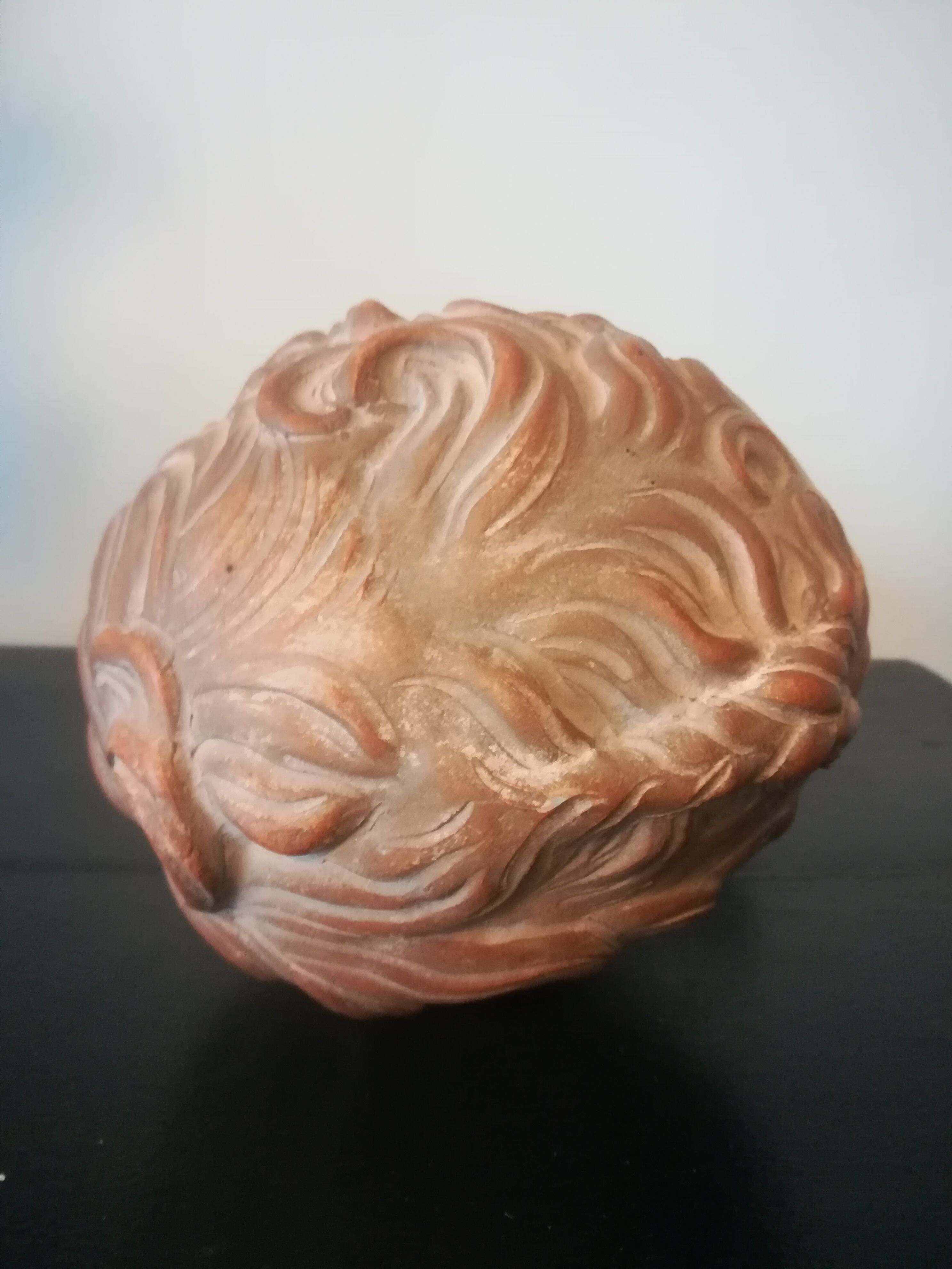 Children's bust in terracotta