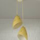 Vintage pendant light Art Deco redesign mustard yellow glass hanging lamp
