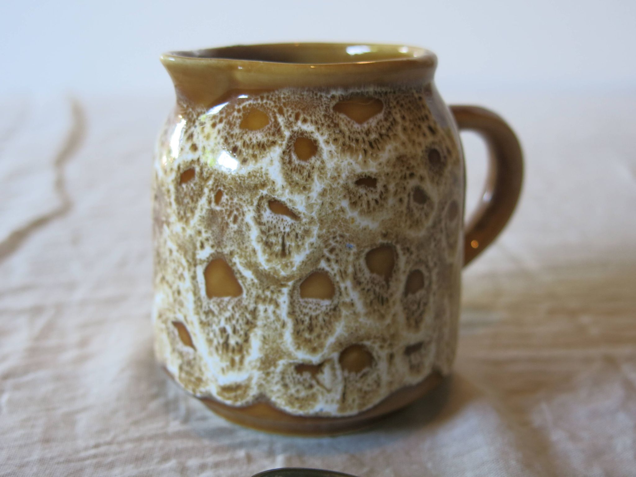 pretty milk jug from Sarreguemines in very good condition