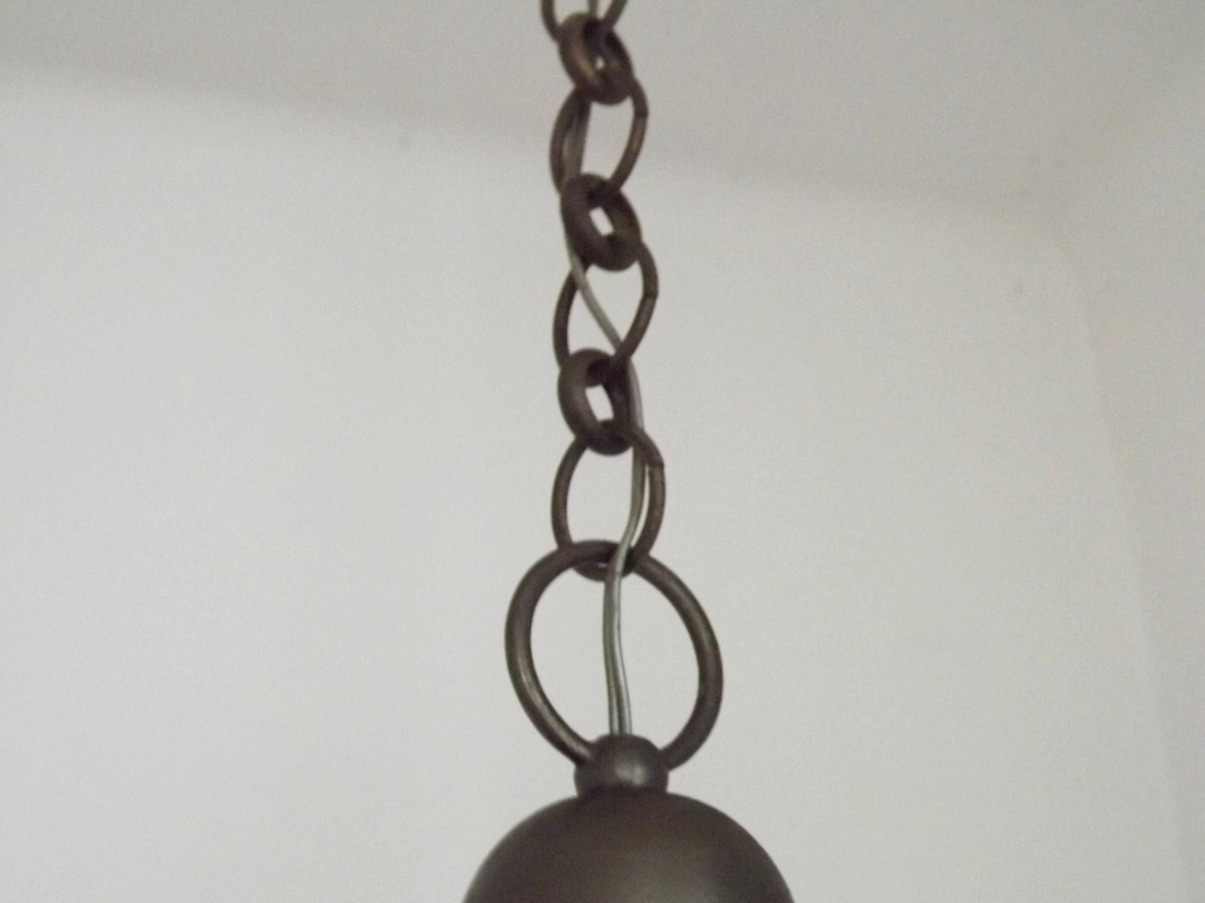 Five-light Flemish chandelier in silver-plated metal 5181