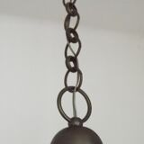 French Vintage Silver Metal 5 Light Flemish Chandelier Red Drips 5181