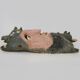 Ancien masque mexicain en bois sculpté polychrome. Années 50