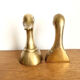 Duck brass bookends