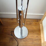 Lampadaire vintage 3 globes argentes
