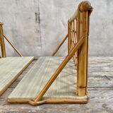 Pair of vintage rattan shelves