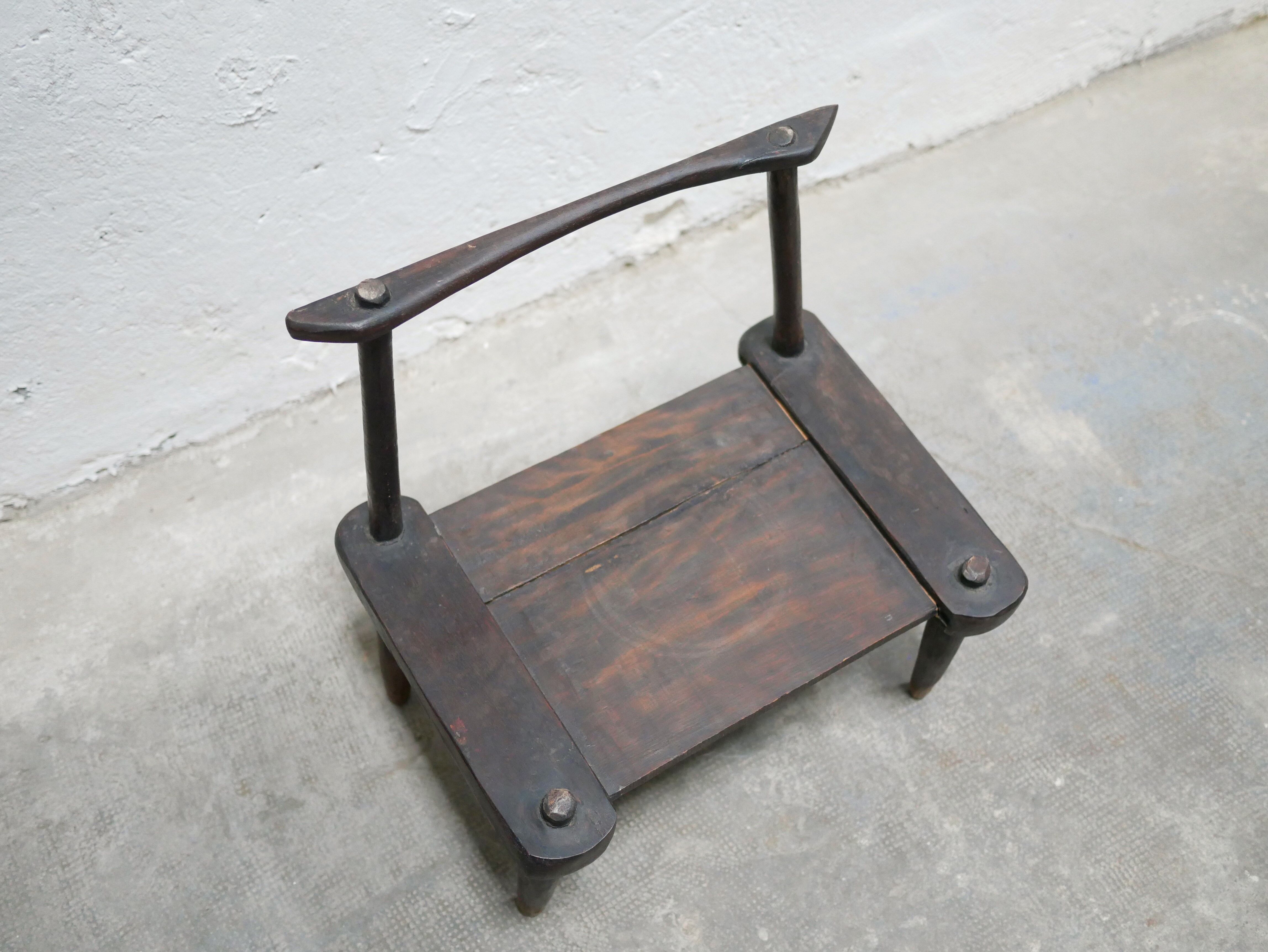 Ancient brutalist African chair