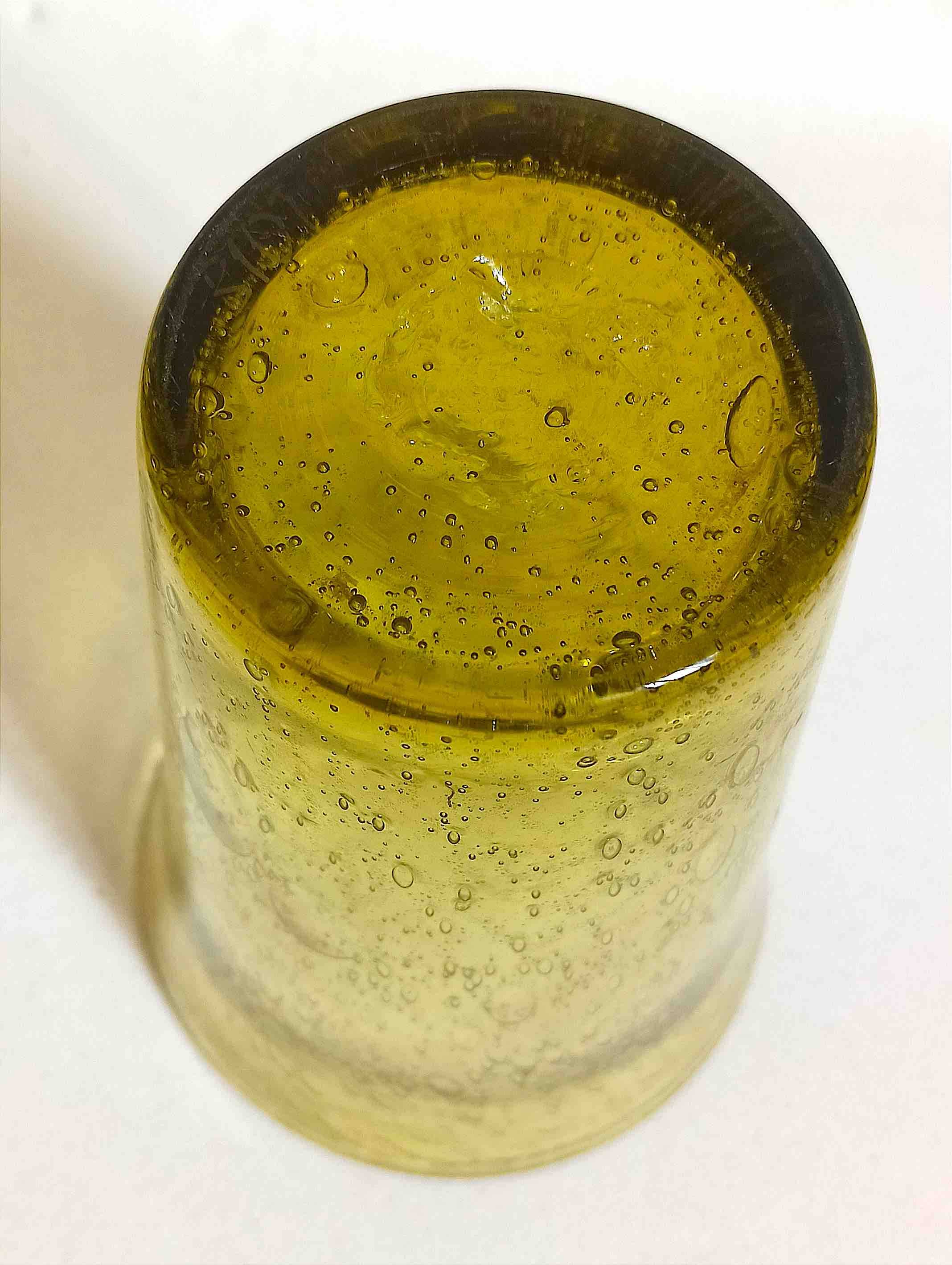 Biot bubble glass vase from the 70s, height 25 cm